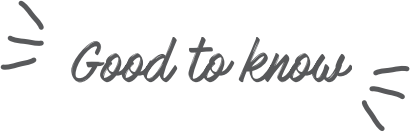 值得注意 Good to know